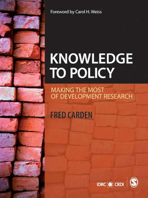 cover image of Knowledge to Policy